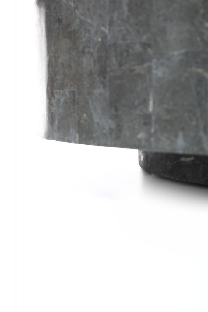 Tavolino moderno in pietra grigio 85 x 85 x h 28