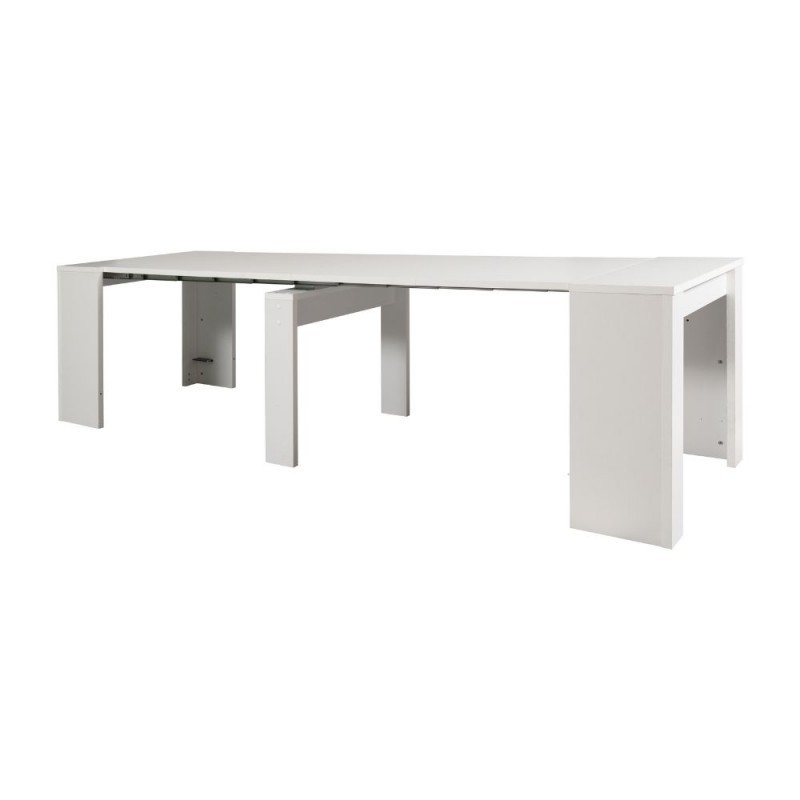 Tavolo consolle allungabile bianco 78x54/252x h78 cm