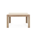 Tavolo da pranzo rovere inserto nero o bianco reversibile 138x80xh.74 cm