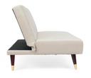 Divano-Letto Alma 3 posti Beige  effetto velluto 180x88x82h cm - Samnite