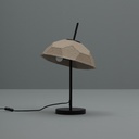Lampada da tavolo paralume in cartone riciclato tortora D37xD37x60h cm - Samnite
