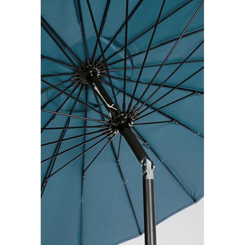 Ombrellone da giardino Atlanta cm 270x h240 con snodo Antracite-Pavone - Samnite