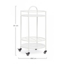 Carrello per bottiglie in acciaio Bianco - Samnite