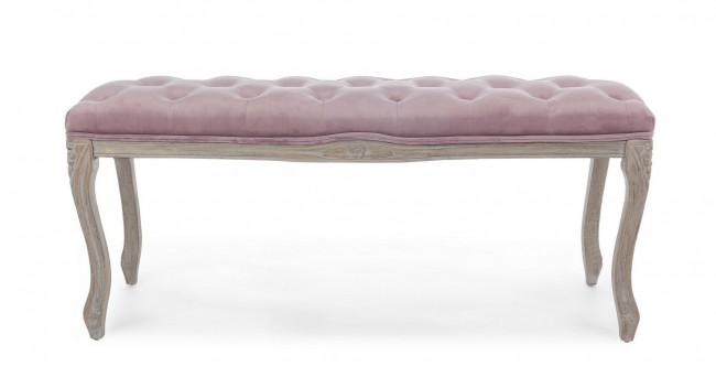 Panca classica Mathilde Woodrose in velluto - Samnite
