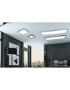 Plafoniera Applique Rettangolare Moderna Led Dimmer 34w Alpha Nero Trio Lighting - Samnite