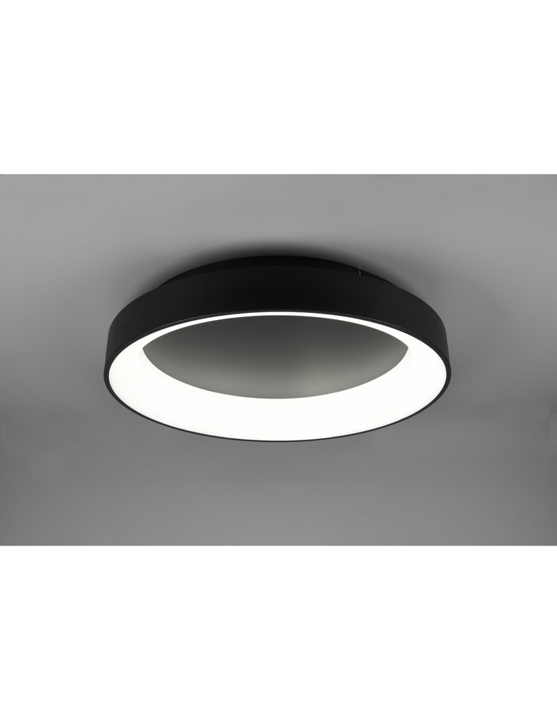 Plafoniera Girona Led 48w Dimmerabile Nero Ø60 cm Trio Lighting - Samnite