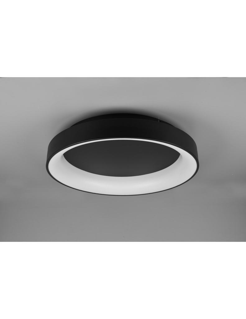 Plafoniera Girona Led 48w Dimmerabile Nero Ø60 cm Trio Lighting - Samnite