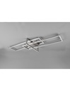 Plafoniera Salinas 3 Rettangoli Led 34w Nichel L100 cm Dimmerabile Trio Lighting - Samnite