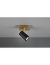Faretto Marley Base Oro Con Spot Cilindrico Nero Orientabile Trio Lighting - Samnite