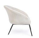 Poltrona metallo velluto bianco Aiko Velvet cm 80 x 76 x 75 - Samnite