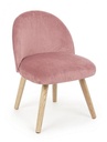 Poltroncina vintage in tessuto Rosa Antico ADELINE 47x57x h76 cm - Samnite