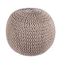 Pouf intrecciato tortora bizzotto cm 80 - Samnite