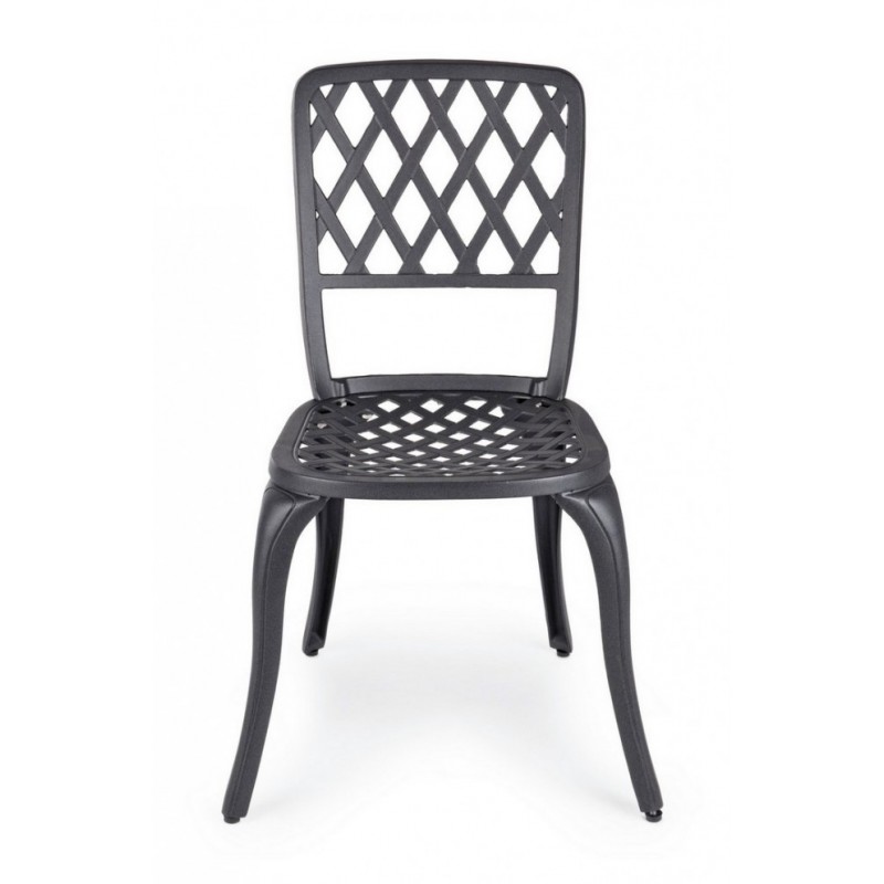 Sedia alluminio antracite esterno cm 44 x 46 x 89h - Samnite