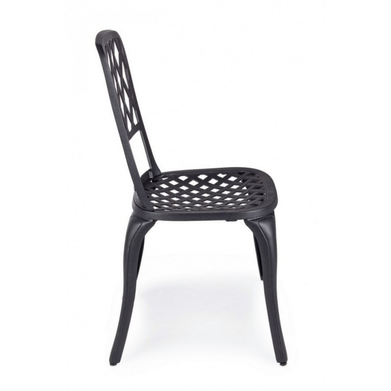 Sedia alluminio antracite esterno cm 44 x 46 x 89h - Samnite