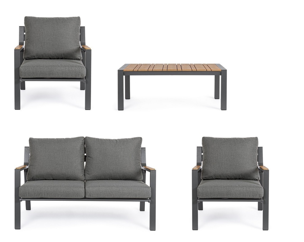Set salotto giardino Ernst antracite - Samnite