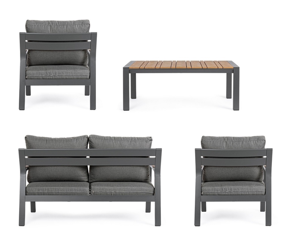 Set salotto giardino Ernst antracite - Samnite