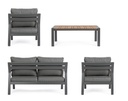 Set salotto giardino Ernst antracite - Samnite