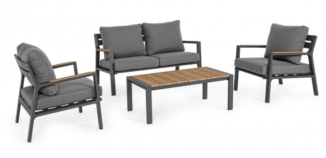 Set salotto giardino Ernst antracite - Samnite