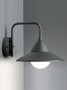 Applique in alluminio e metallo. Diffusore in termoplastico opalino. Consumo 20W. Flusso luminoso nominale 2050 lumen. Flusso luminoso reale 1430 lumen. Classe di efficienza energetica F. Temperatura di colore 3000°K - 4000°K - 6500°K. Illuminazione con 48 LED SMD 2835. Alimentazione 230V. Classe di protezione IP54. Potenza massima lampade 20W. grafite