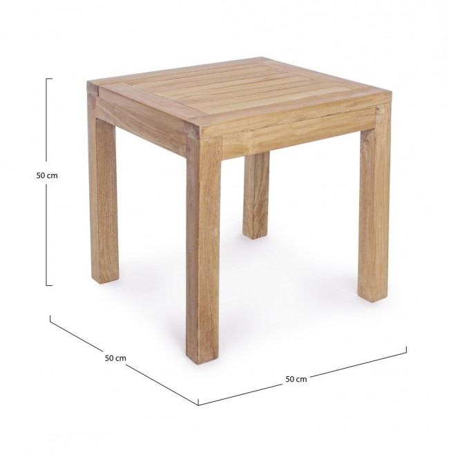 Tavolino Quadro Teak 50X50 - Samnite