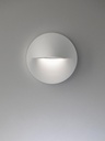 Applique tonda in alluminio pressofuso con diffusore satinato - Luce naturale grafite