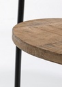 Tavolino legno e acciaio Walton  cm 38 x 44x 63 h - Samnite