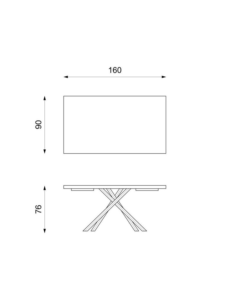 Tavolo Fisso 160 x 76 H cm - Spike - Samnite