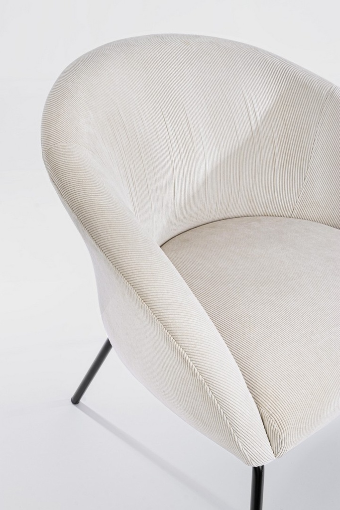 Poltrona metallo velluto bianco Aiko Velvet cm 80 x 76 x 75 - Samnite
