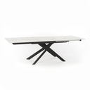 Tavolo allungabile con top in marmo calacatta 170/270x90x76h cm - Samnite