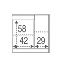 Low multipurpose wardrobe two doors one drawer Eucalipto 77x34x h80 cm