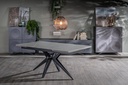 Tavolo allungabile grigio-negro 90 cm x 160-240  cm cm H. 76 cm - Samnite