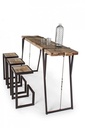 Tavolo bar stile industrial Blocks 200x54 cm - Samnite