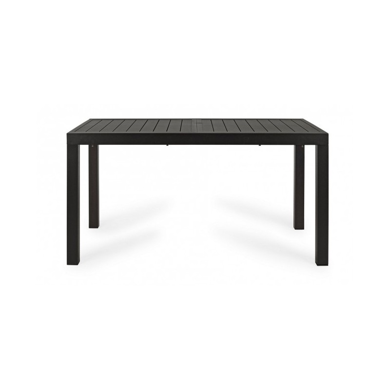 Tavolo da esterno allungabile in alluminio Antracite cm 140-210x77x h75 - Samnite