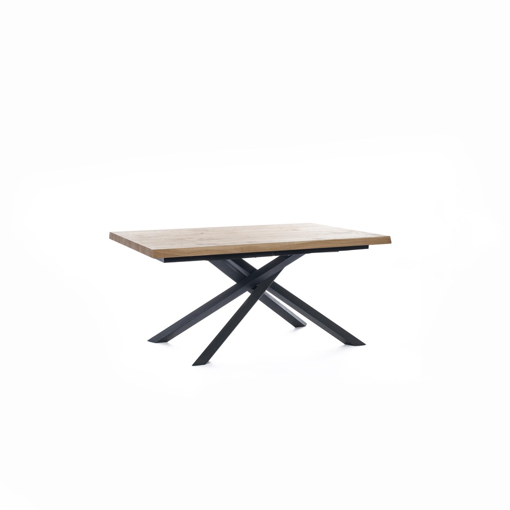 Tavolo fisso in rovere impillacciato e gambe in metallo 160x76h cm - Samnite