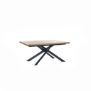 Tavolo fisso in rovere impillacciato e gambe in metallo 160x76h cm - Samnite