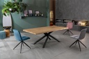 Tavolo fisso in rovere impillacciato e gambe in metallo 160x76h cm - Samnite