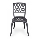 Sedia alluminio antracite esterno cm 44 x 46 x 89h - Samnite