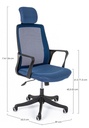 sedia uff. c-br laurent blu - Samnite
