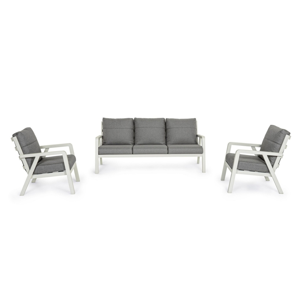 Set salotto 3 pz con cuscini Truman Lunar - Samnite