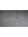 Sospensione 4 Faretti Spot GU10 Orientabili Marley Nichel Trio Lighting - Samnite