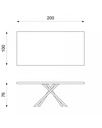 Tavolo Fisso 200 x 76 H cm - Spike - Samnite