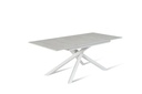 Tavolo allungabile cemento bianco-bianco 90 cm x 140- 190 cm H. 76 cm - Samnite