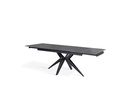 Tavolo allungabile grigio vintage - nero opaco 90 cm x 160-240  cm cm H. 76 cm - Samnite