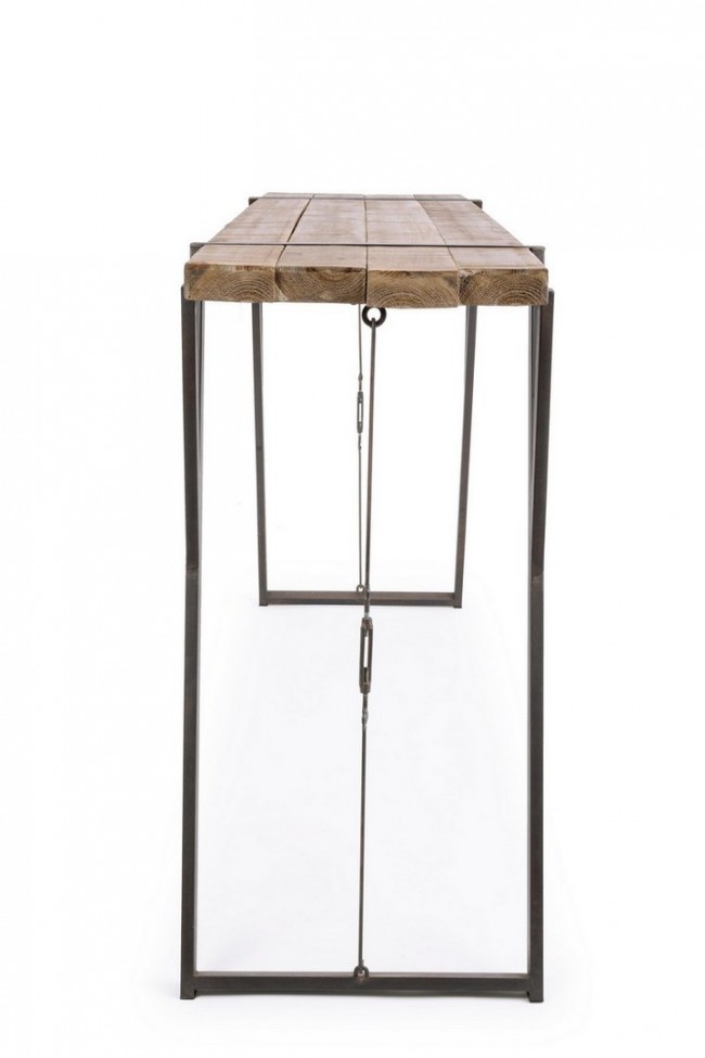 Tavolo bar stile industrial Blocks 200x54 cm - Samnite