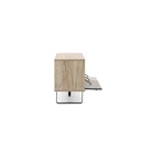 Base Porta TV con 3 ante a ribalta colore rovere e grigio 160x35xh.53 cm