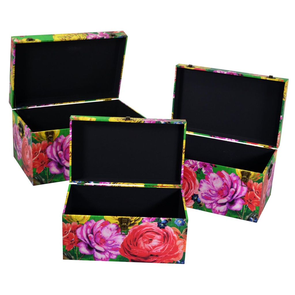 Rectangular multicolor eco-leather trunk 1-3 cm64,5x40h35
