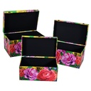 Rectangular multicolor eco-leather trunk 1-3 cm64,5x40h35
