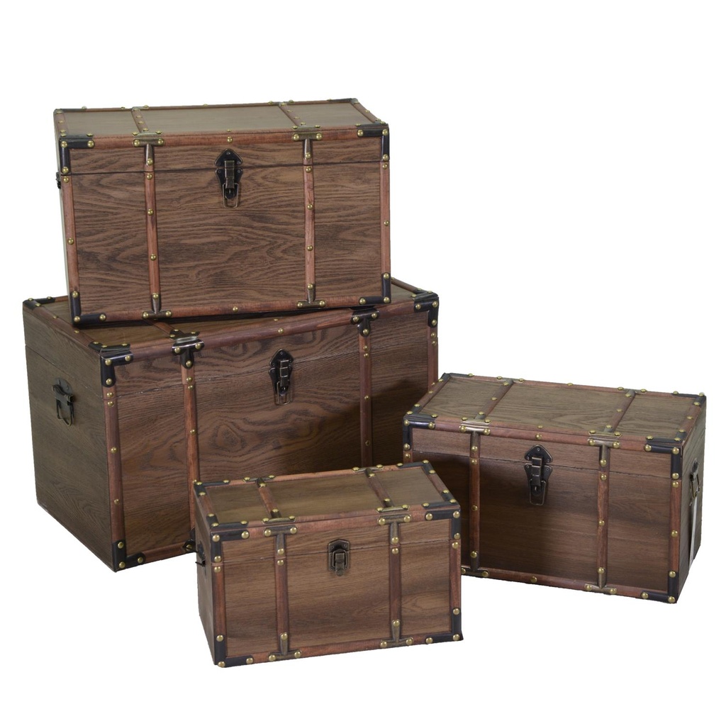 Bauli 4 in legno ecopelle marrone