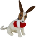 Cane seduto c/pantofola natale nal-0102cm. 38 x 15 h 25