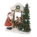 Carillon resina babbo natale con led rosso cm22x9,5h22,5